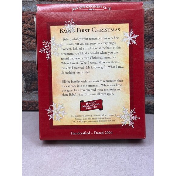 Hallmark Keepsake Ornament Babys First Christmas 2004 Beaded Photo Frame - Picture 2 of 8